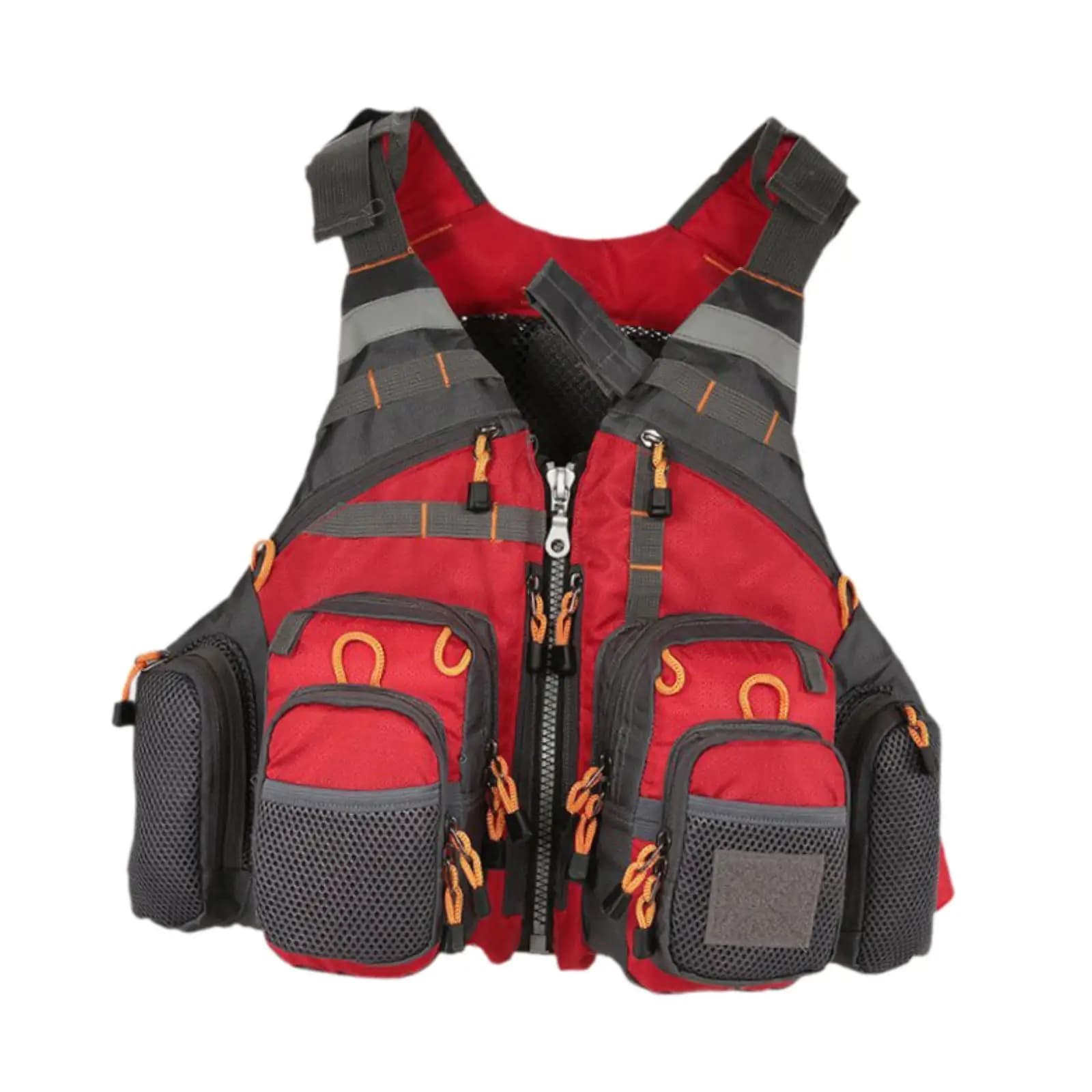 Fishing Vest for Adults Multipurpose Reflective Practical Life Vest Multi Pockets for Boating Surfing Drifting Outdoor Sailing