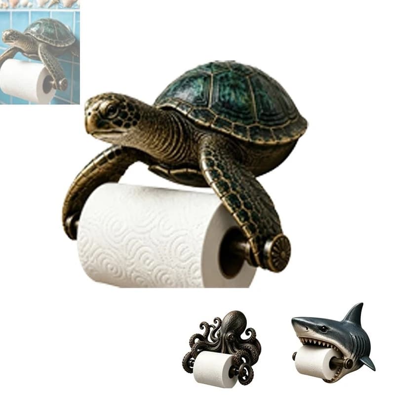 Ocean Guardians Toilet Paper Holder Cute Toilet Paper Holder Sea Turtle Wall Mount Bathroom Decor Beach Decorat For Lovers Gifts