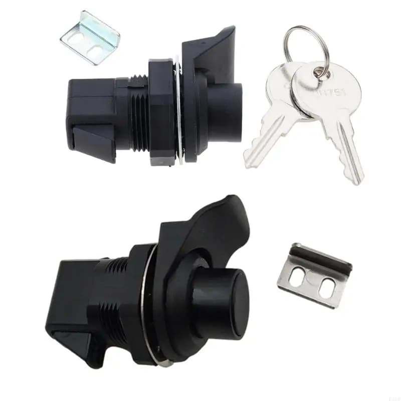 F1CF Plastic Push Button Latches with Smooth Locking Mechanism Waterproof Cabinet Camera Lock for Camping Trailer Cabinet Door
