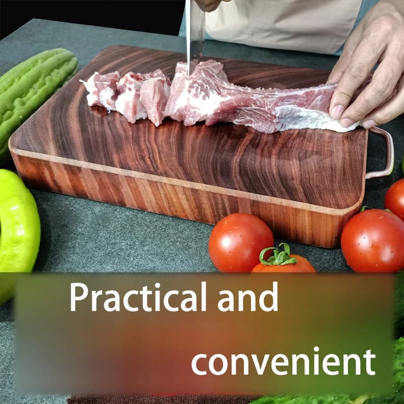 5cm Thick Solid Wood Chopping Board, Heavy Duty Kitchen Cutting Board, Anti-Bacteria Mildew Proof Durable Rectangular Meat Board