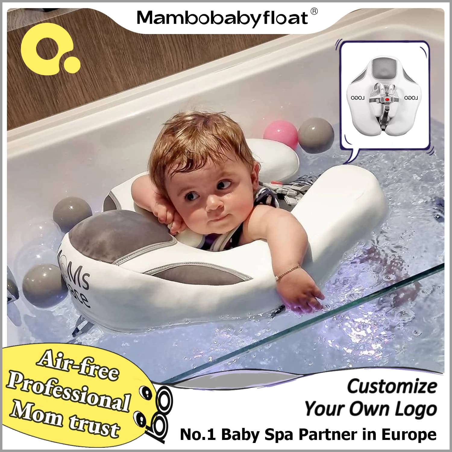 Mambobaby Air-Free Baby Spa Logo personalizzato Action e figure giocattolo per bambini