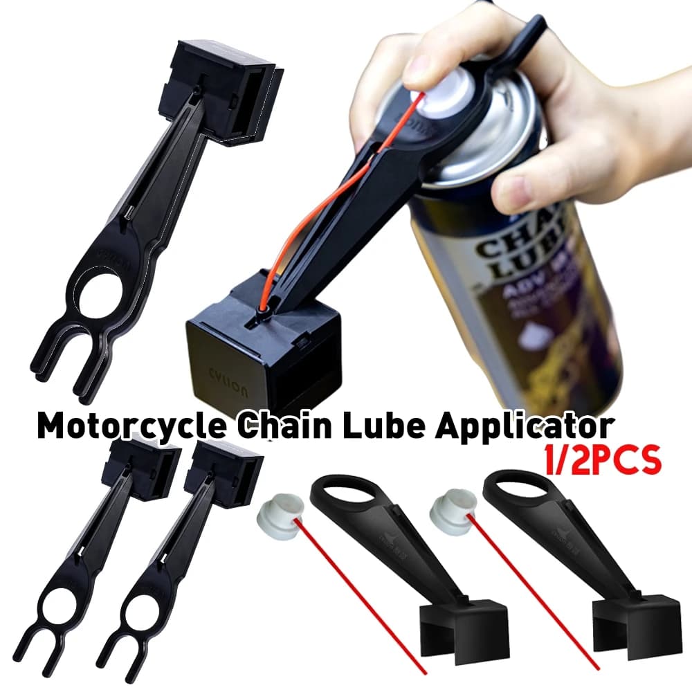 Motorcycle Chain Lube Applicator Mess-Free Chain Wax Chain Cleaner Attachment Motorcycle Chain Lube Oiler Tool for Motorcycle