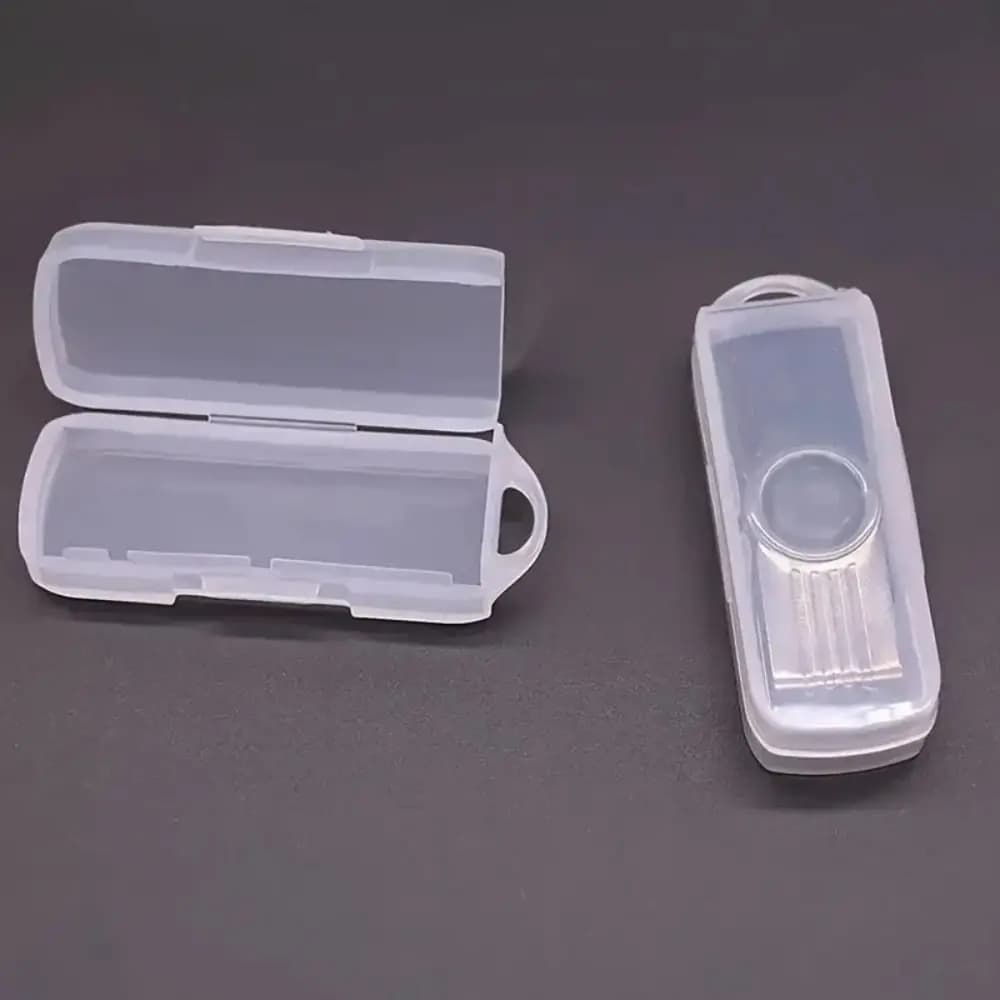 10 custodie trasparenti portatili per chiavette USB con coperchi, impilabili, antipolvere, per archiviazione in ufficio