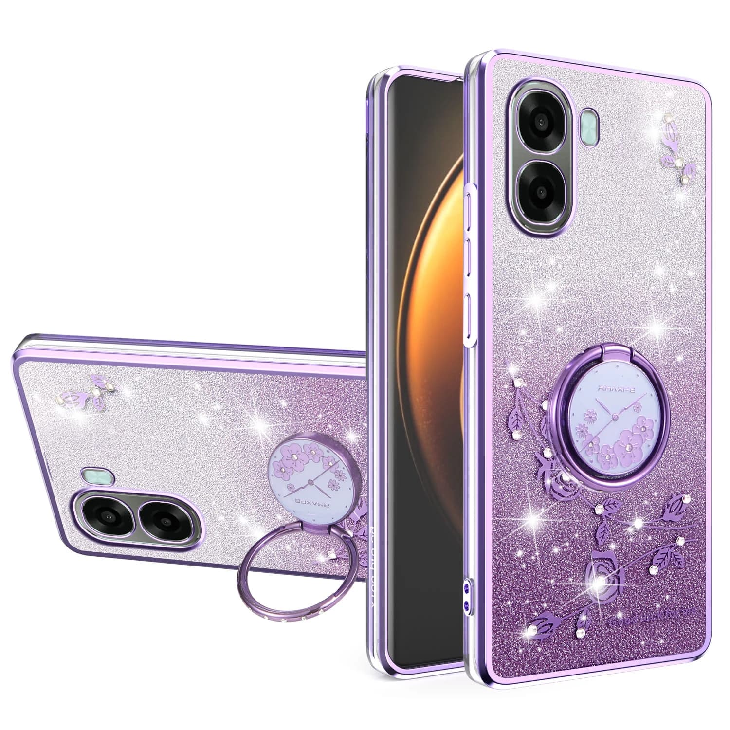 For OPPO A6t A5m A5i A3x A6x A5 A6k A5x A6s A6 Pro 4G 5G Phone Case Lens Protective Soft TPU Silicone Cover Cases Holder Stand