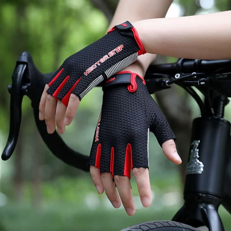 Cycling gloves for couples, half finger anti slip and anti cocoon sports fitness outdoor cycling gloves