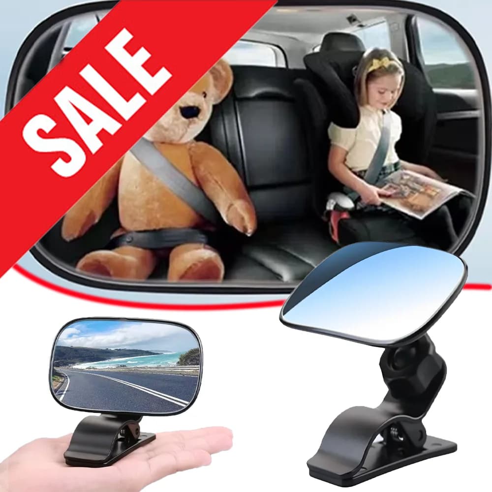Sedile posteriore per auto Specchio per bambini per bambini Rotazione multifunzionale a 360 gradi Auto regolabili Mini monitor di sicurezza Accessori per interni auto