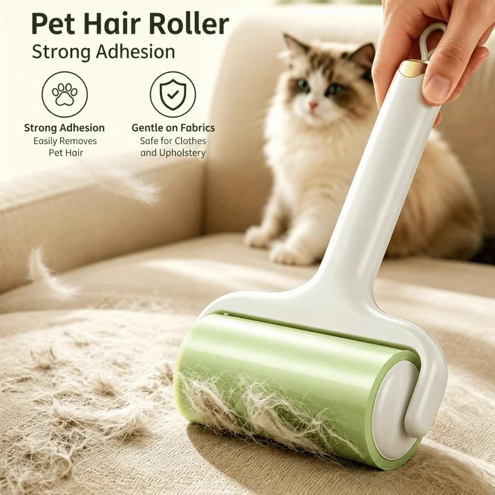 Effective Tearable Sticky Lint Roller Reusable Handle Hair Removal Pet Hair Remover 100 Sheets Lint Roller Brush Clothing Lint