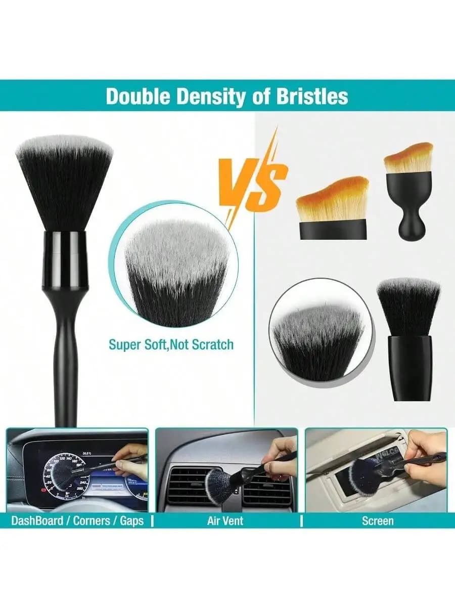 Car Interior Duster Detailing Cleaning Gel Brushes Kit, Soft Dust Detail Crevice Brush Slime Putty Cleaner Accessories Tools