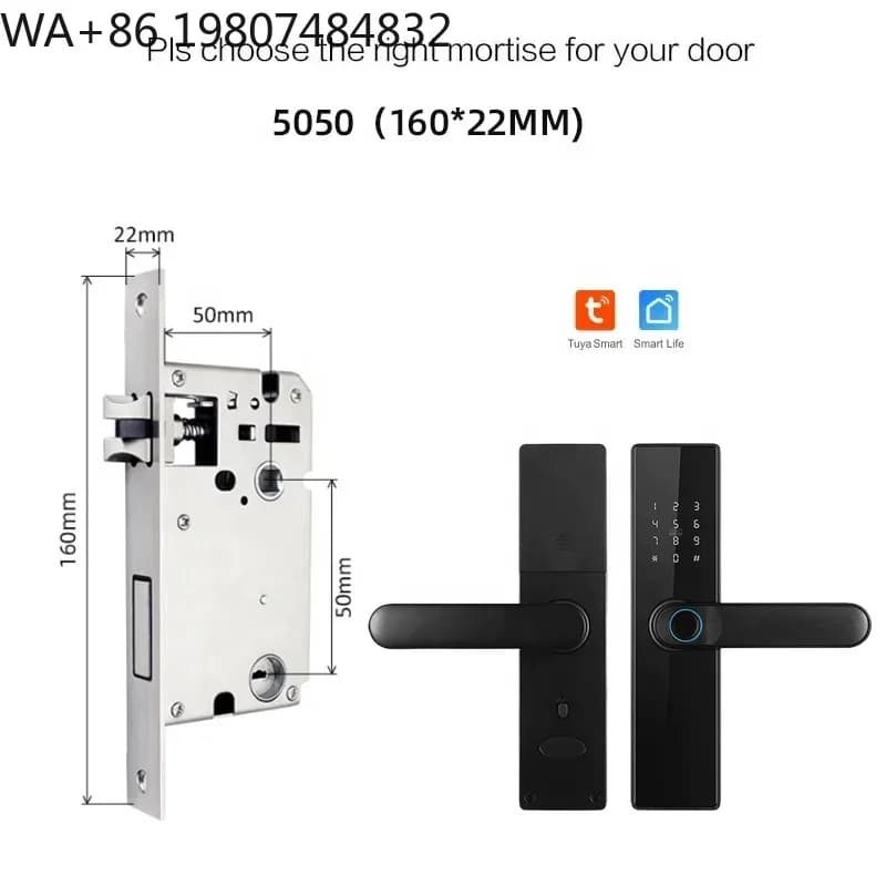Matter Compatible Outdoor Gate Smart Lock WiFi Voice Control Alexa Homekit Digital Waterproof Keyless Rim Lock
