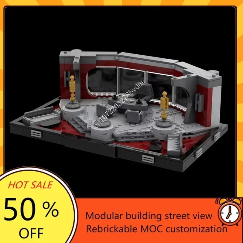 517PCS Star Movie MOC SW Parco di arresto del senato Puzzle personalizzati Torre di vigilanza Modello da collezione Serie Street View Giocattoli educativi Regali