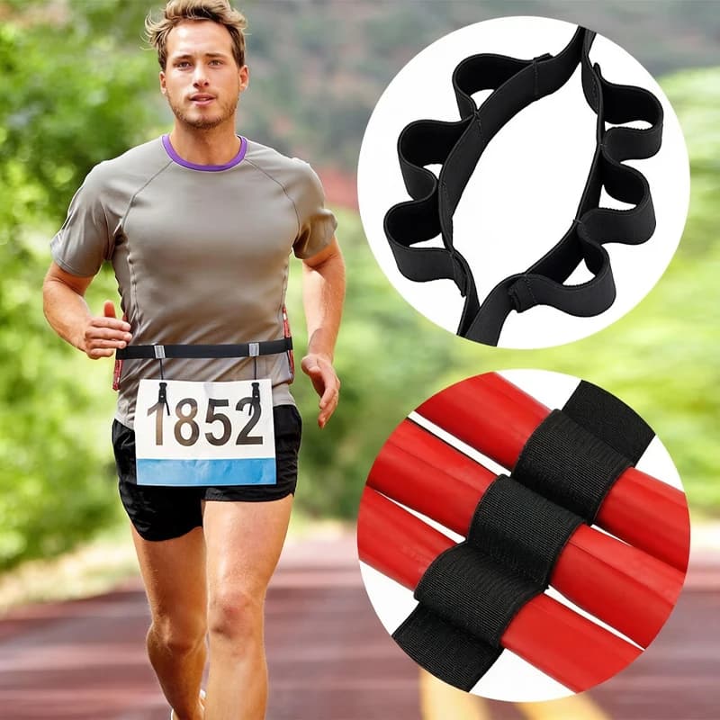 Outdoor Sports Running Belt Adjustable Elastic Race Number Holder Belt Marathon Gym Fitness Accessory