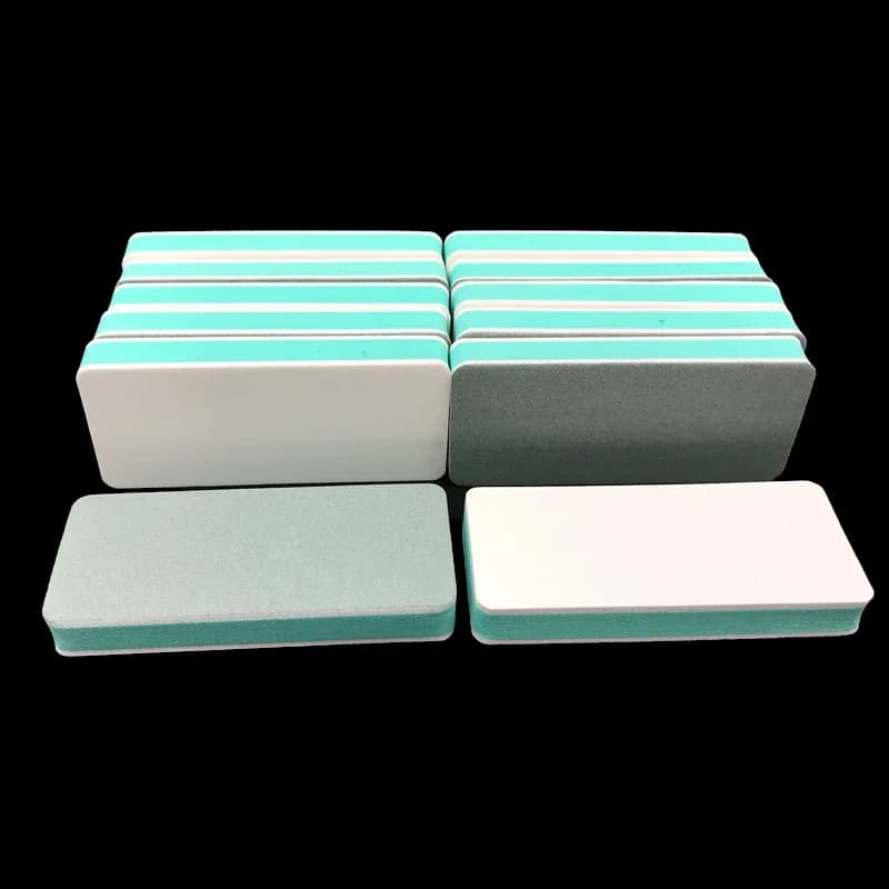 10 pezzi professionale tampone per lima per unghie spugna EVA per gel UV smalto per unghie strumenti per manicure per unghie lucidatura bianca doppio lato