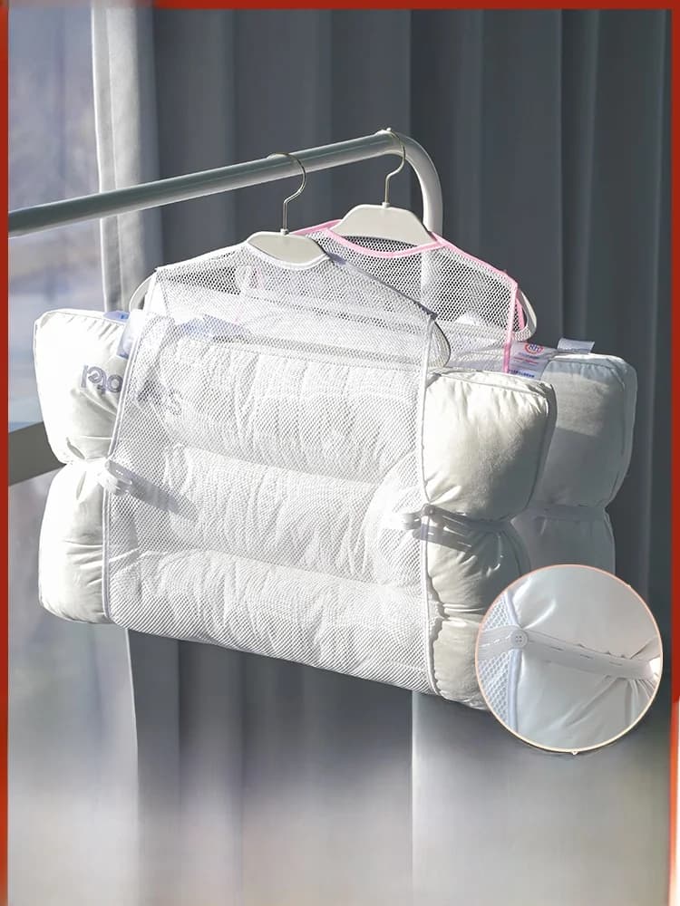 Clip per stendere i vestiti antivento, Rete piatta per asciugare bambole da balcone, Rete per asciugare cuscini, Stendibiancheria da esterno, Organizzatore portaoggetti, Piccolo stendino