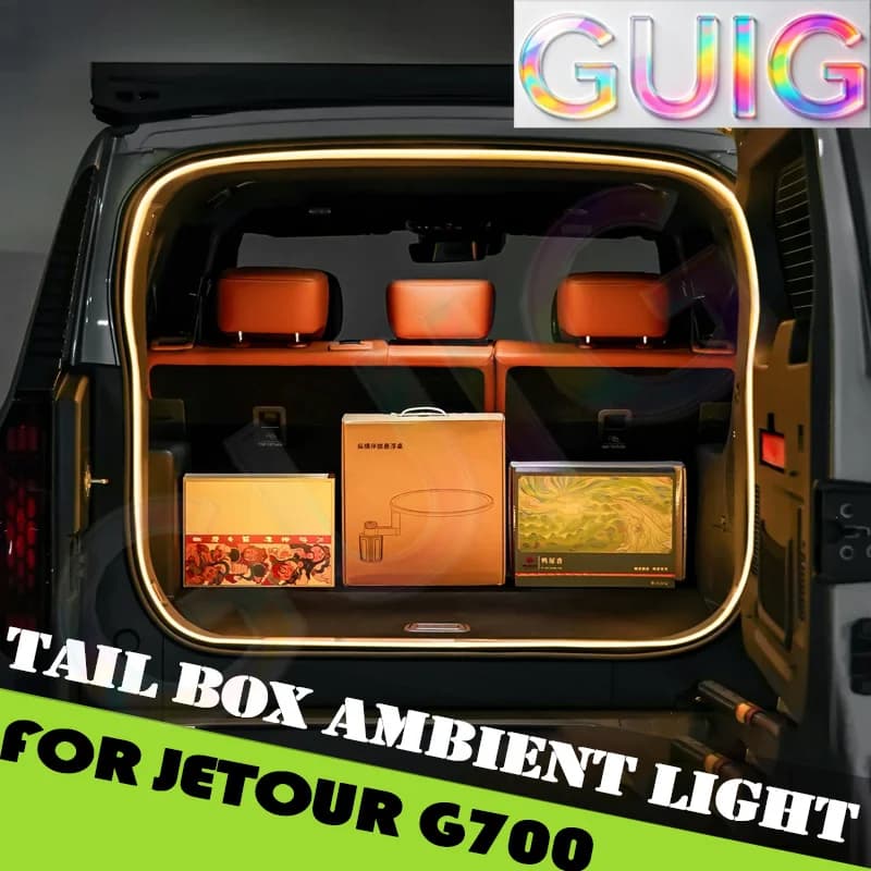Car Trunk Ambient Light Fit for JETOUR G700 2025 2026 Retrofit Car Trunk Light Strip Camping Outdoor Lighting LED Light Strip