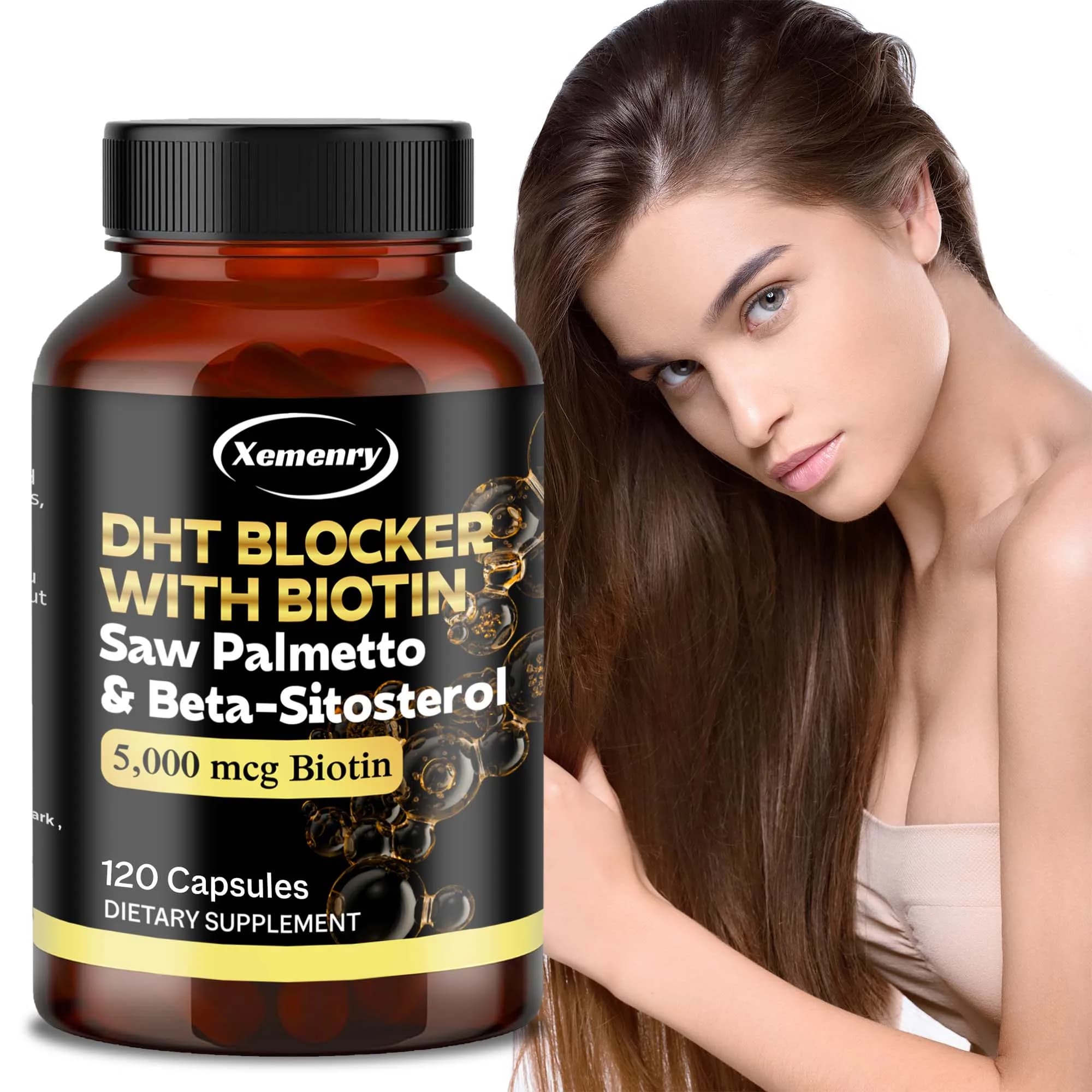 Saw Palmetto Extract Capsules - Prostate Health, More Blocked Hair Growth for Man Helps flexible urination frequency - 120 capsules