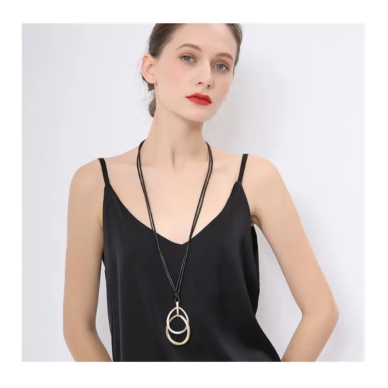 Collana Esplosiva con Ciondolo Semplice a Goccia, Stile Freddo e alla Moda, in Lega, da Donna, per Maglione
