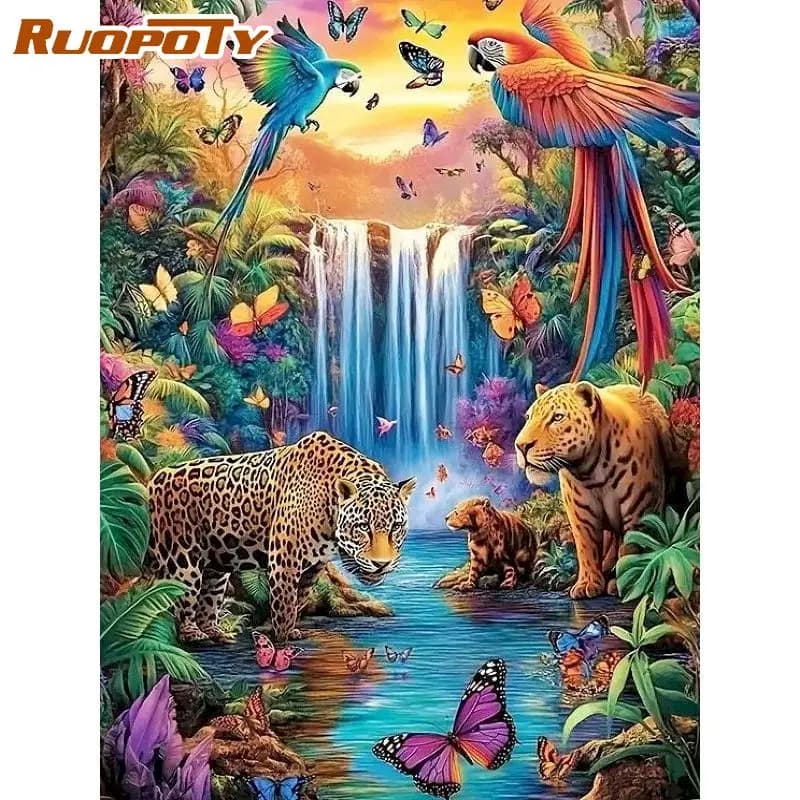 RUOPOTY Diamond Painting Kits Wall Decor Rhinestone Of Picture Animal Full Round/Square Paint By Diamonds Diy Crafts Diy Idea