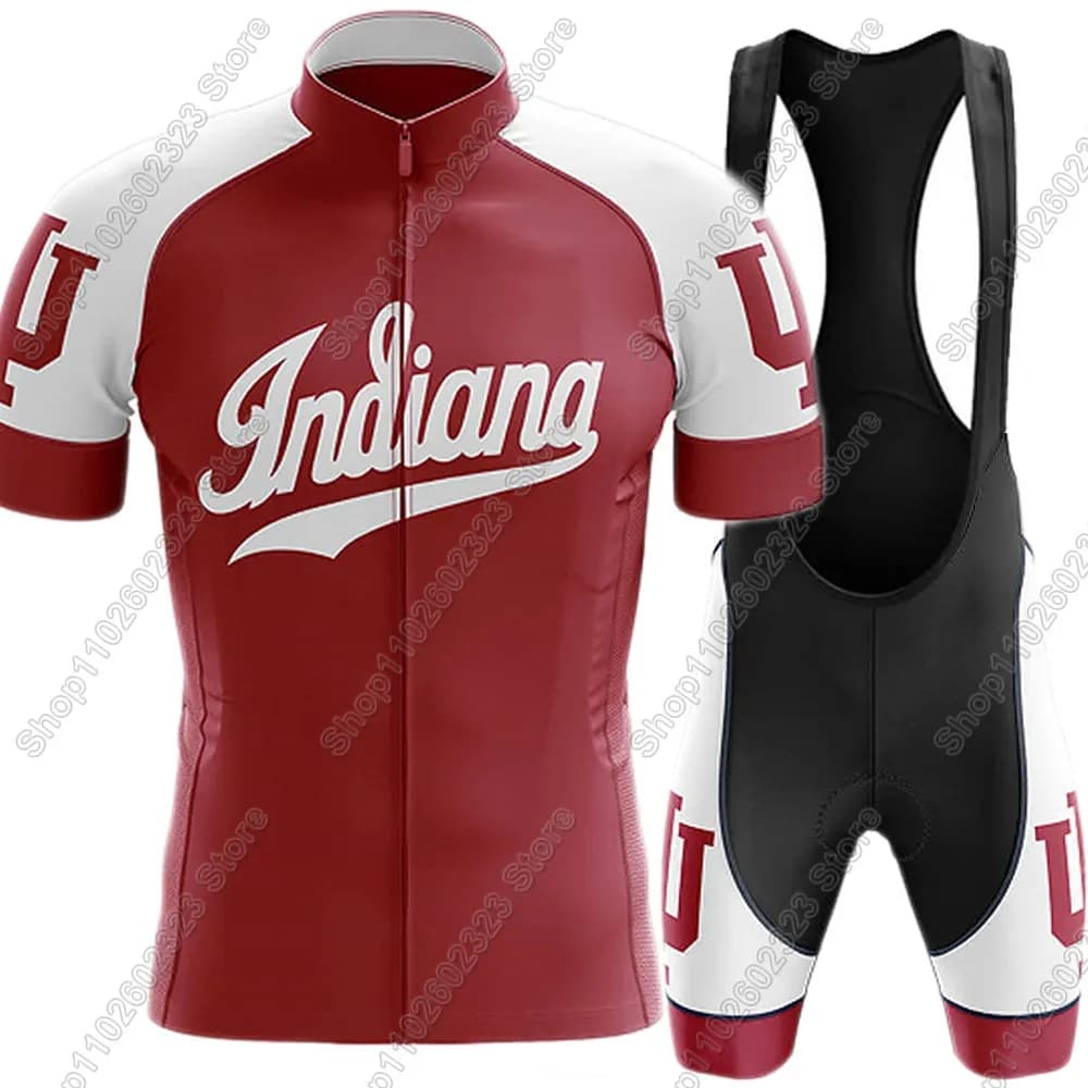 Cycling jersey Indiana 2025 Set summer man bicycle clothing road bike shirts suit shorts with bike straps MTB Ropa Maillot