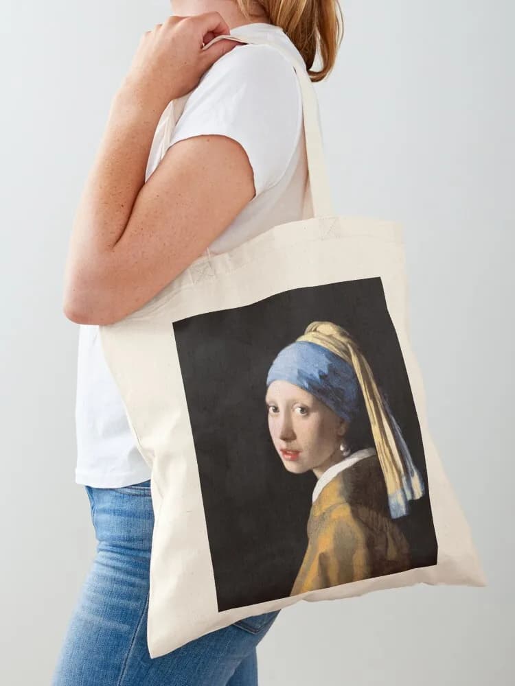 Ragazza con un orecchino di perla - Jan Vermeer, pittore olandese, souvenir dei Paesi Bassi, borsa regalo, borsa in tela, borsa grande
