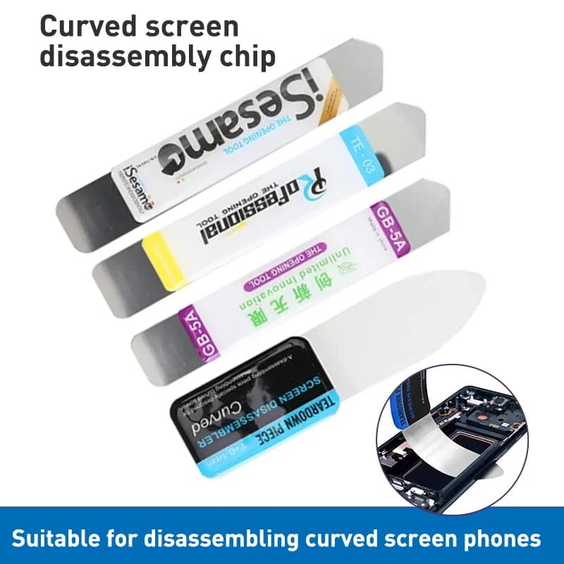 Strumenti professionali per l'apertura manuale con leva in metallo Piede di porco in acciaio flessibile per iPhone iPad iPod Strumento di riparazione per lo smontaggio del tablet del telefono cellulare