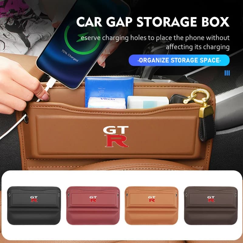 For Nissan Car Console Side Gap Seat Plug Filler Storage Box Accessories GTR Teana Skyline Kawasaki R32 R34 R35 J10 J11 Juke X