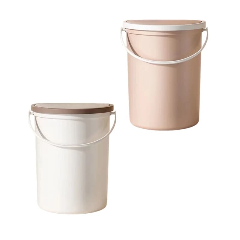 547C Plastic Wall Mounted Trash Can With Lid For Motorhome Camping Caravans Boat Use 10 Liter Capacity Easy Storage Outdoor
