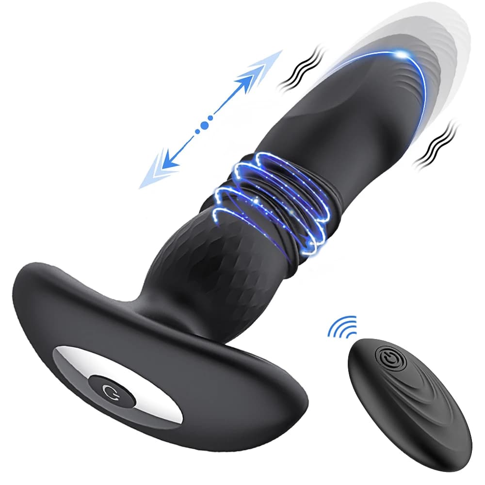 APP Controllo Spinta Massaggiatore Della Prostata Butt Plug per Gli Uomini Vibratore Anale Telescopico Stimolatore Della Prostata per il Giocattolo Del Sesso Gay per Gli Uomini