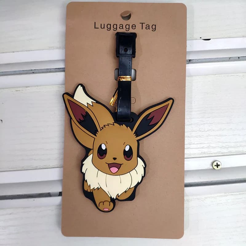 Hot Pokemon Cartoon Etichetta per bagagli da viaggio Kawaii Pikachu Gel di silice Valigia ID Addres Holder Adorabile etichetta per bagagli d'imbarco
