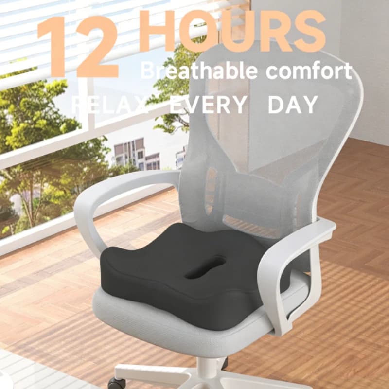 Cuscino Lombare in Memory Foam per Sedia da Ufficio - Supporto Ergonomico a 3 Zone, Correttore di Postura Traspirante per Auto e Guida