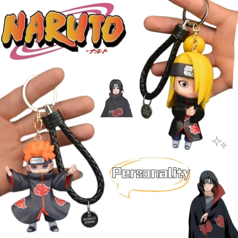 Naruto keychain Uchiha Sasuke and Deidara stylish personalized portable Student backpack pendant living room bedroom decoration