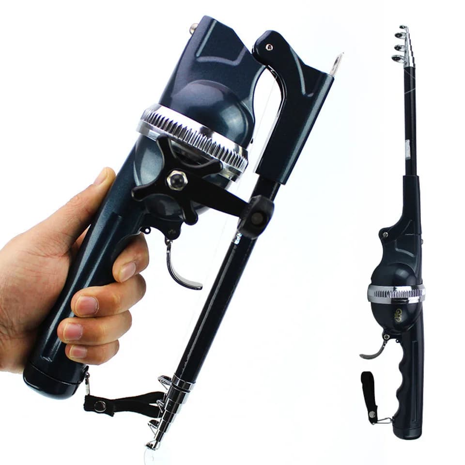 Canna da pesca pieghevole per carpa portatile 134cm canna da pesca pieghevole canna da pesca telescopica canna da pesca combinata con lenza
