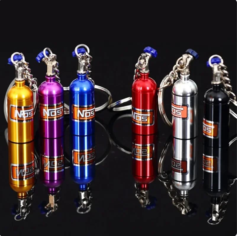 Creativo Mini Nos Bottiglia di Azoto Portachiavi 7 Colori Scatola Della Pillola Portachiavi di Stoccaggio per Le Donne Degli Uomini Borsa Dell'automobile Cassa Del Telefono Pendent Regali