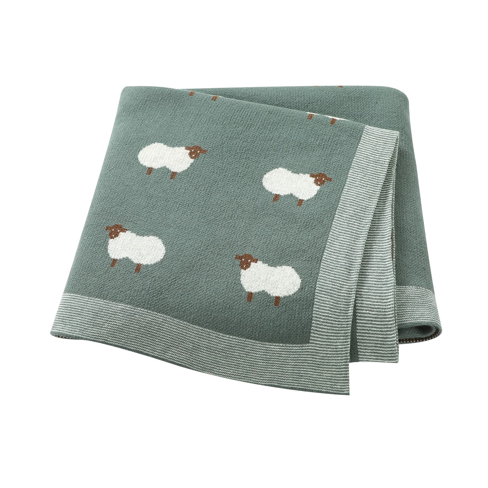 Coperte per neonati Coperte in cotone traspirante lavorato a maglia per neonati Ragazzi Ragazze Passeggino Cestino Culla Cellulare 100 * 80 cm Trapunte da lancio per bambini