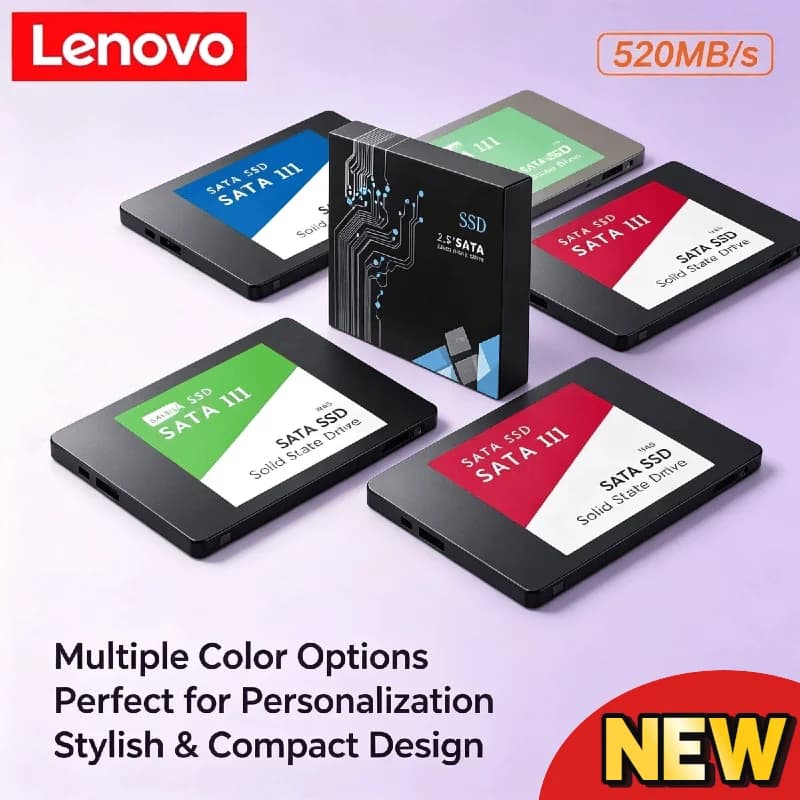 Lenovo SSD esterno da 4 TB USB 3.0 Unità a stato solido portatile da 540 MB/s con custodia in metallo antiurto, disco rigido esterno per PC, laptop, Mac