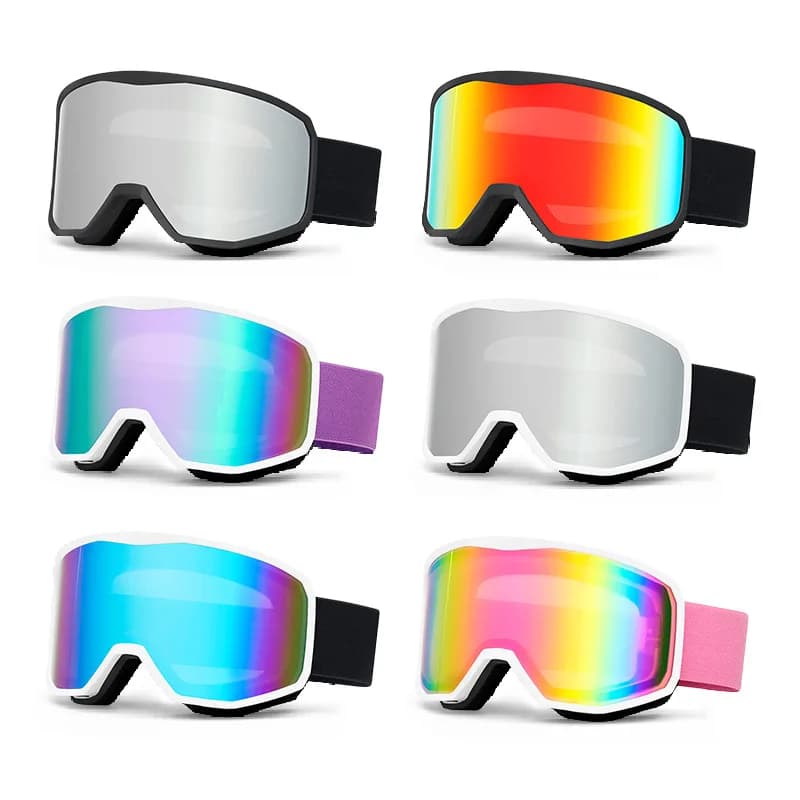 Nuovi Occhiali da Sci Cilindrici Unisex con Doppia Protezione Antiappannamento per Sport sulla Neve, Vendita all'Ingrosso
