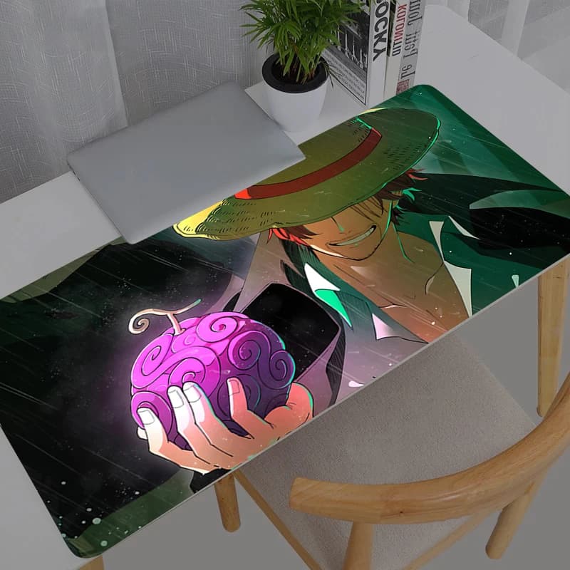 Tappetino per Mouse Grande e Resistente, Design Anime One Piece, Moderno Tappeto da Scrivania per Computer, Tastiera e Laptop, Mousepad XXL per Gaming