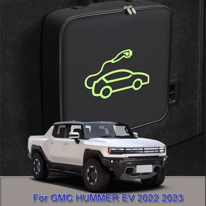 EV Cavo di Ricarica Per Auto Stoccaggio Borsa Per Il Trasporto Caricatore Spine Prese Impermeabile Ritardante di Fuoco Accessorio Per GMC HUMMER EV 2022-2025