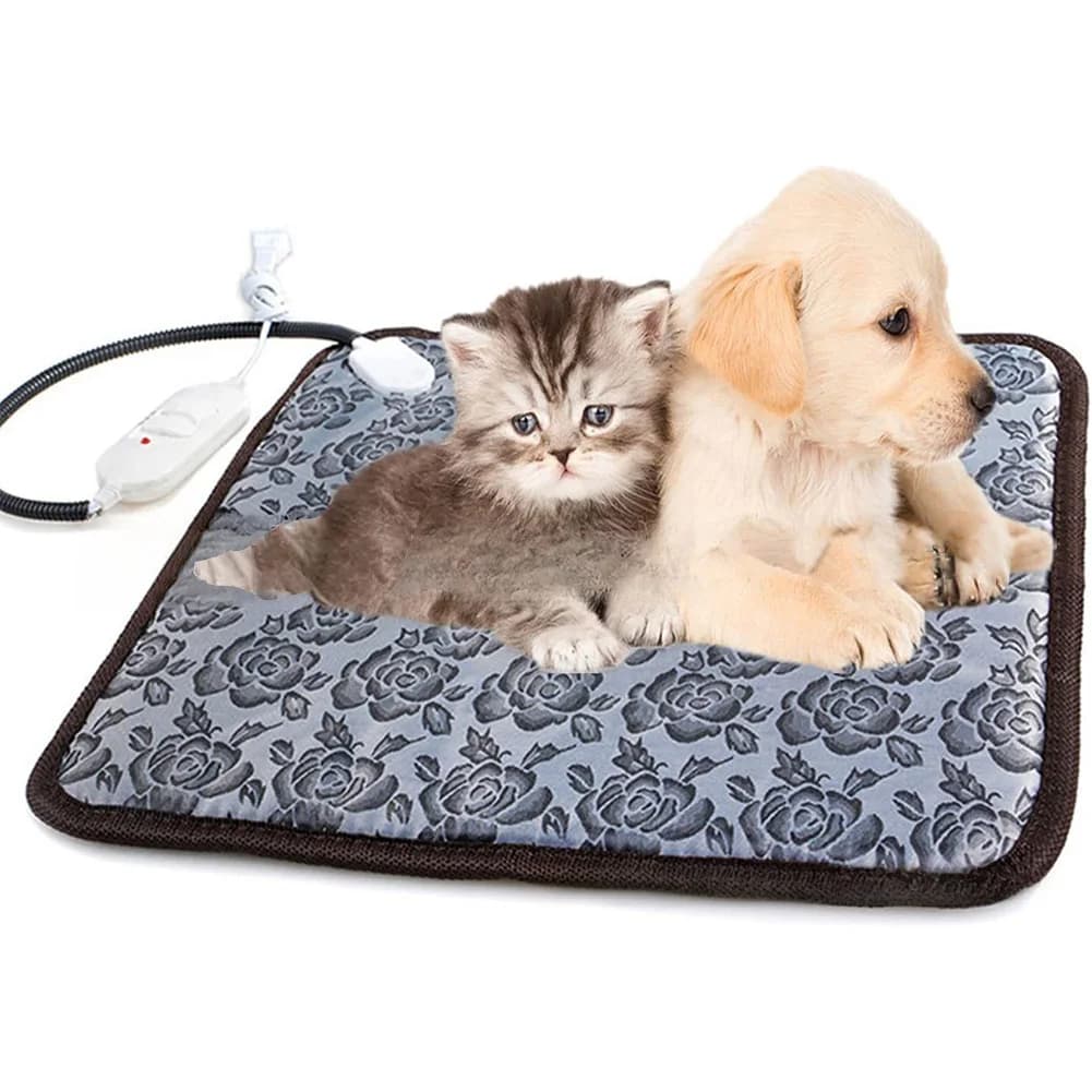 1 pz 18x18 pollici cucciolo-cuscinetto riscaldante inverno letto per cani pet dog gatto cuscino riscaldante impermeabile termostato intelligente interruttore tappetino riscaldante per interni