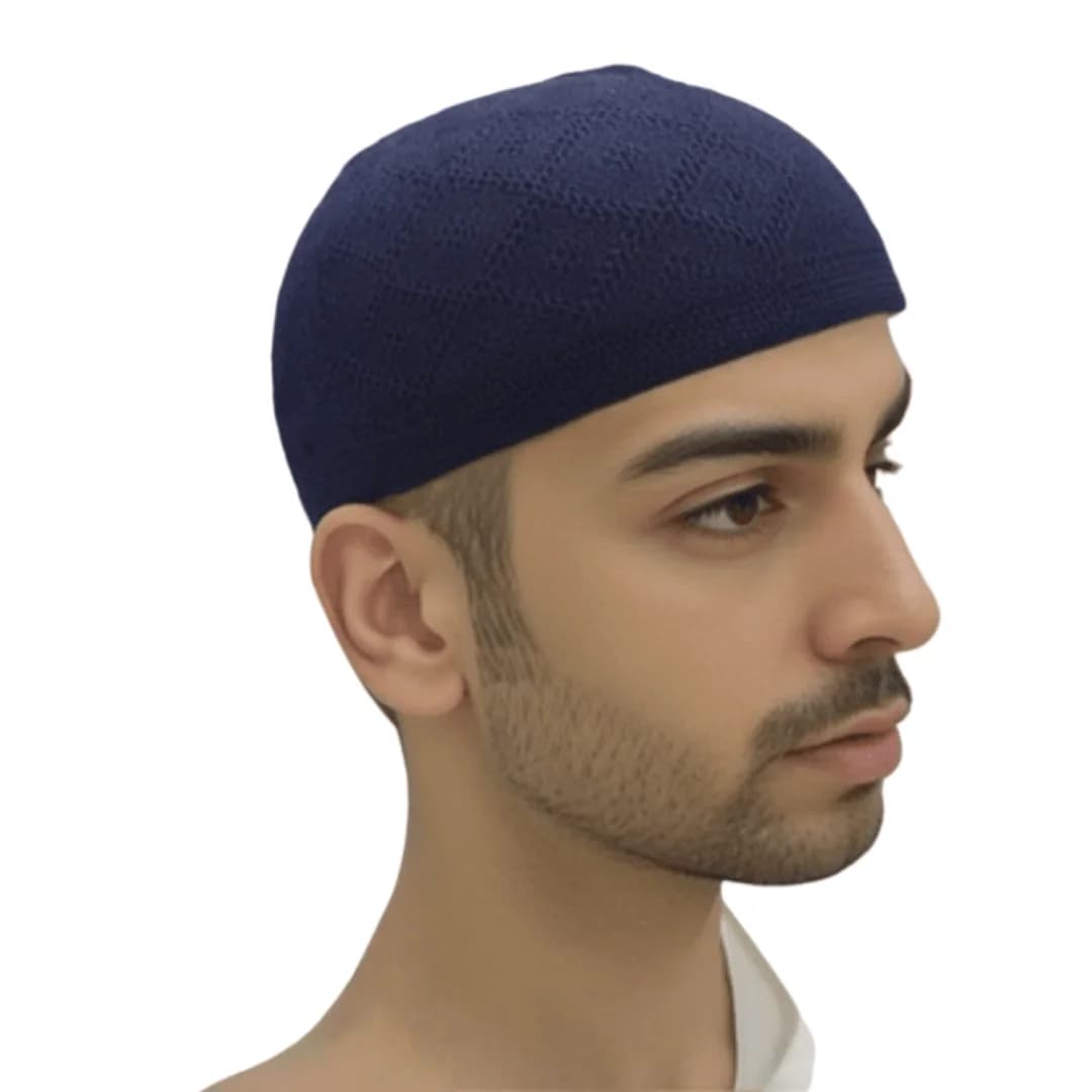 Islamic Hats for Men, Cotton Prayer Caps, Breathable Crochet Hats, Arab Muslim Clothing