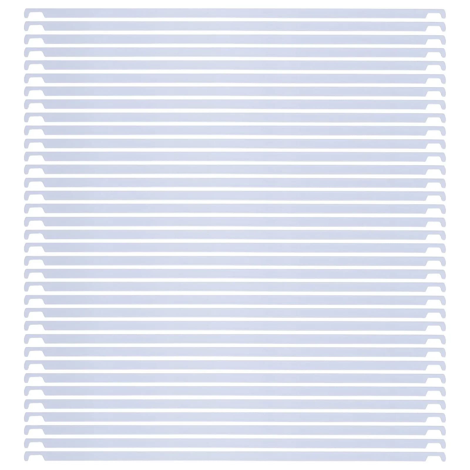 50 Pezzi Barre Appendifogli in Metallo Bianco, Resistenti, per Documenti, Accessori per Archiviazione, Ufficio, Scuola, Casa, 32,5 cm