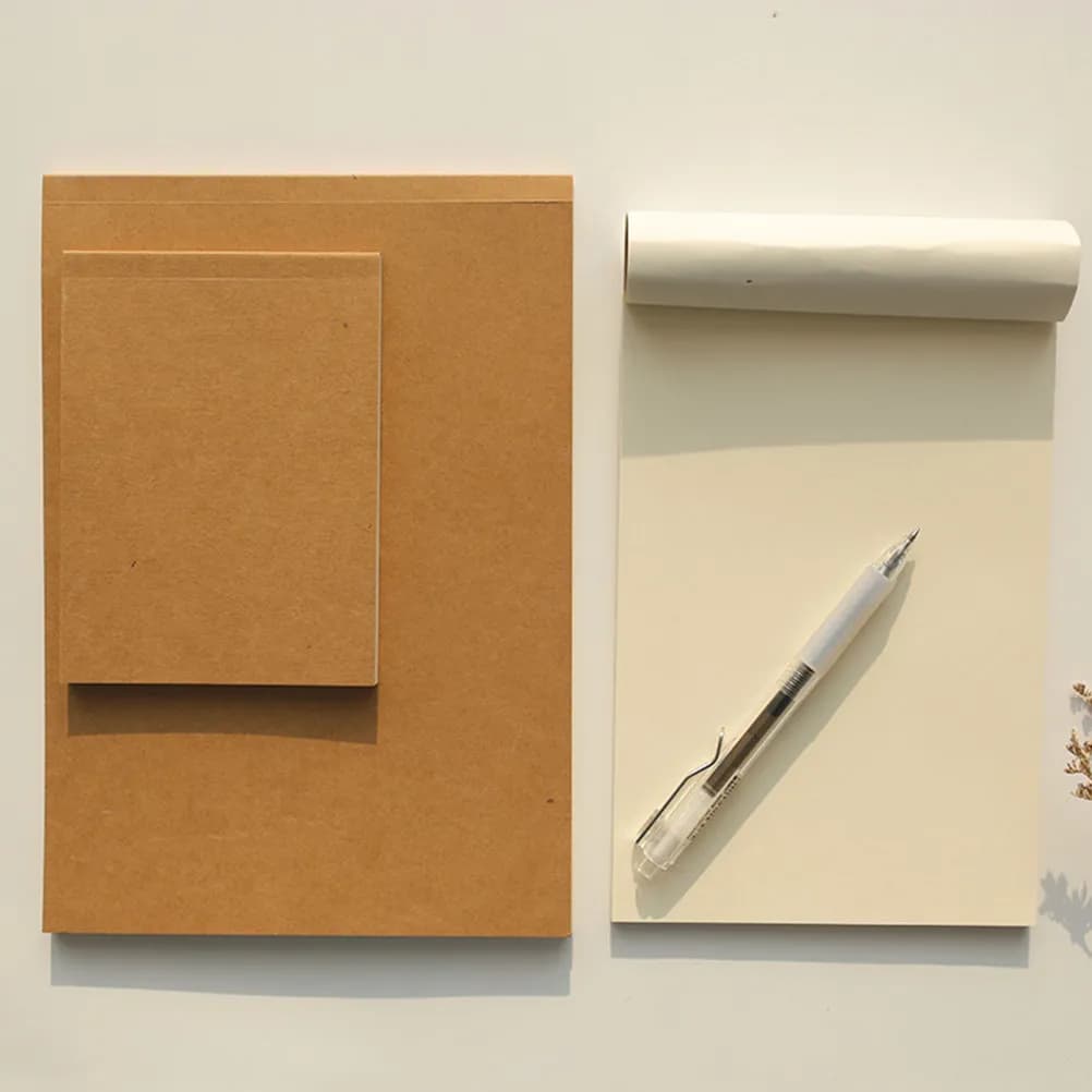 Kraft Paper Notebook S Size Blank Pages Retro Chic Journal Sketchbook Drawing Pad Notepad Diary Book Daily Writing Planner Gift