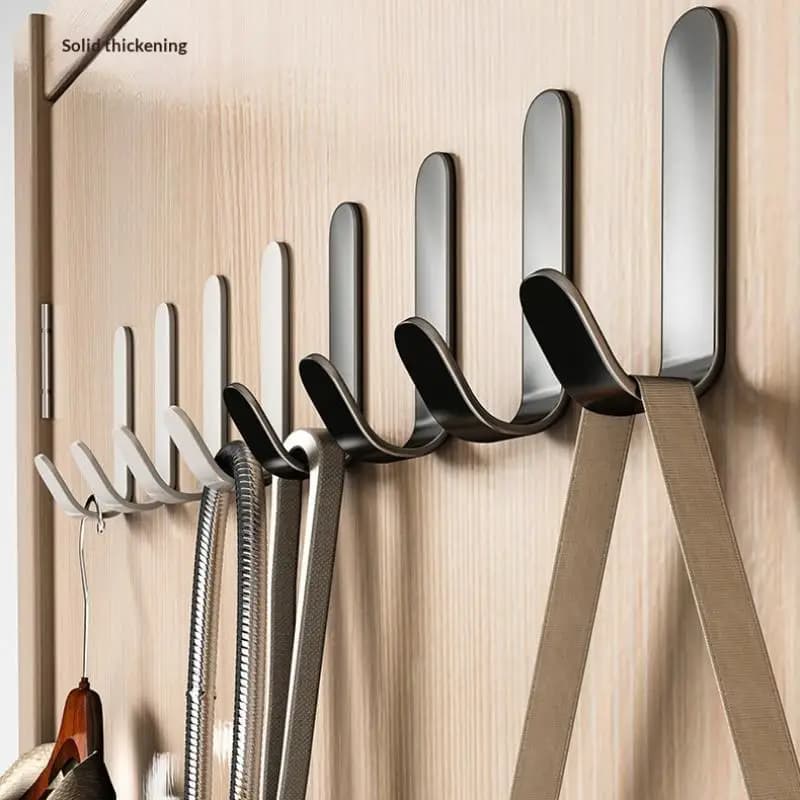 10Pcs Heavy Duty Adhesive Hooks No Drill Wall Hooks For Bathroom Kitchen Bedroom Towel Coat Hat Bag Hanging Organizer