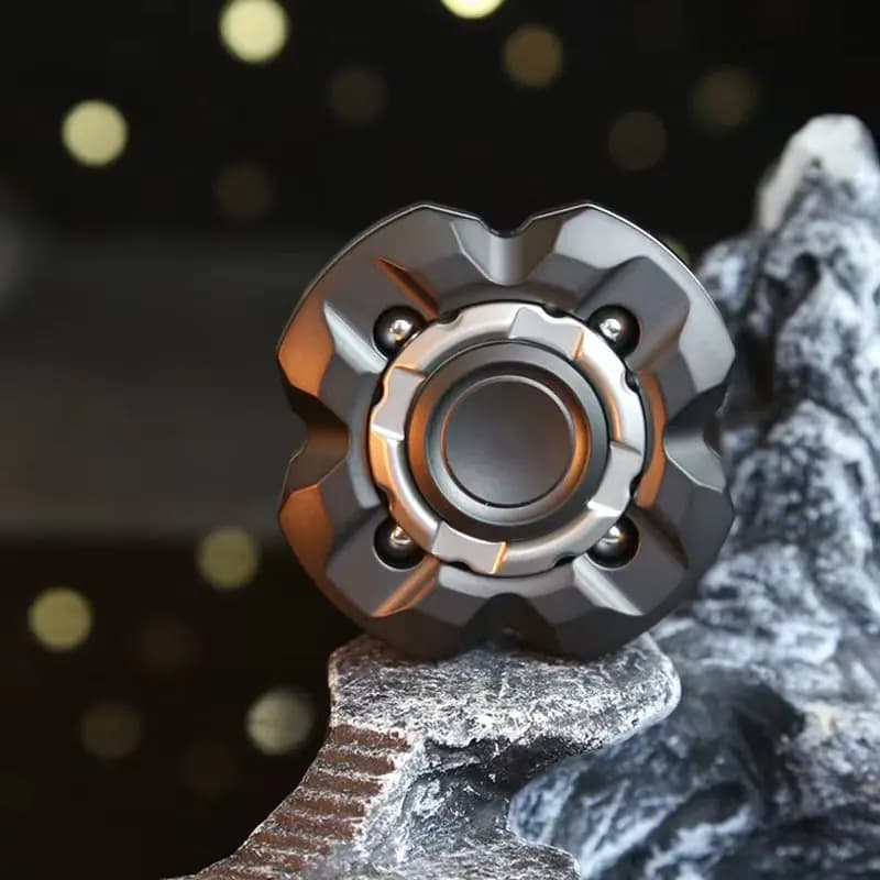 Fidget Spinner in acciaio inossidabile TQ - Giocattolo antistress EDC in metallo per adulti, strumento per alleviare il TDAH e l'ansia, regalo creativo per uomini