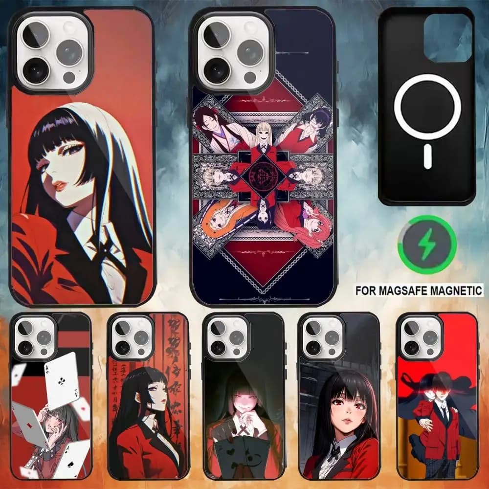 Anime Y-Yumeko Jabami K-Kakegurui Phone Case For iPhone 17,16,15,14,13,12,Plus,Pro,Max For Magsafe Magnetic Wireless Charge