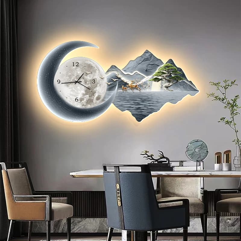 Orologio da parete classico leggero Europeo senza suono Design della moda Orologio da parete artistico Moderno creativo Classico Reloj De Pared Room Decorarion