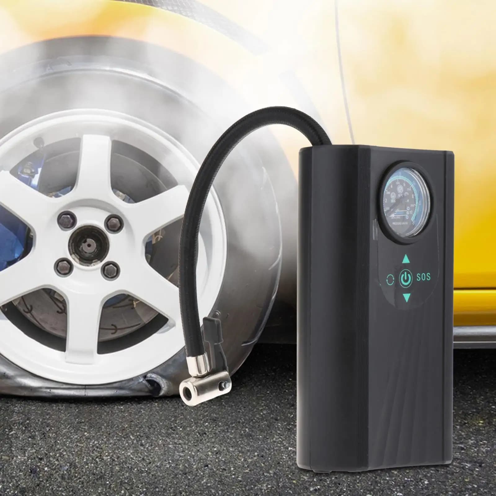 Gonfiatore per pneumatici pompa ad aria portatile compatibile Mini compressore d'aria portatile universale accessori per auto per bici Ball