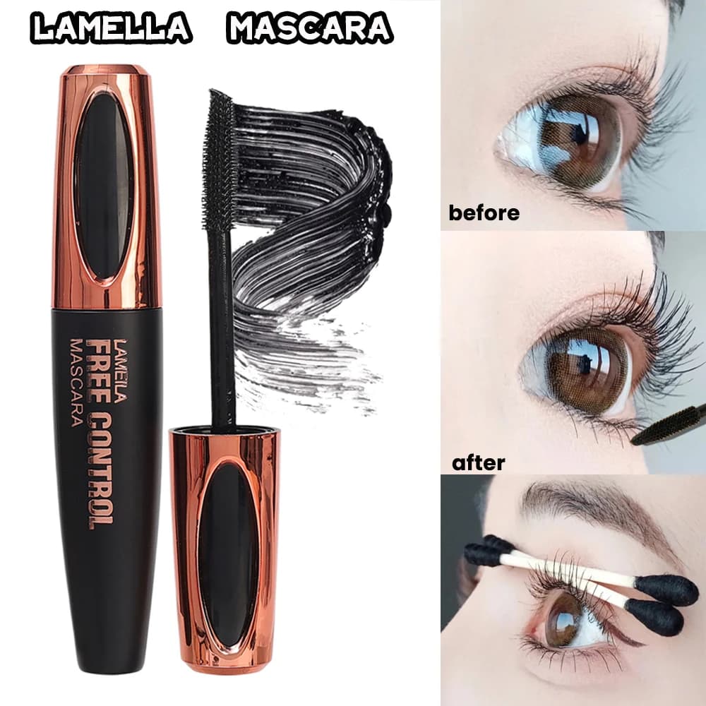 LAMEILA Three-dimensional mascara, black, long-lasting, unburdened, long-lasting, curling and repairing Mascara, make-up, cosmetics