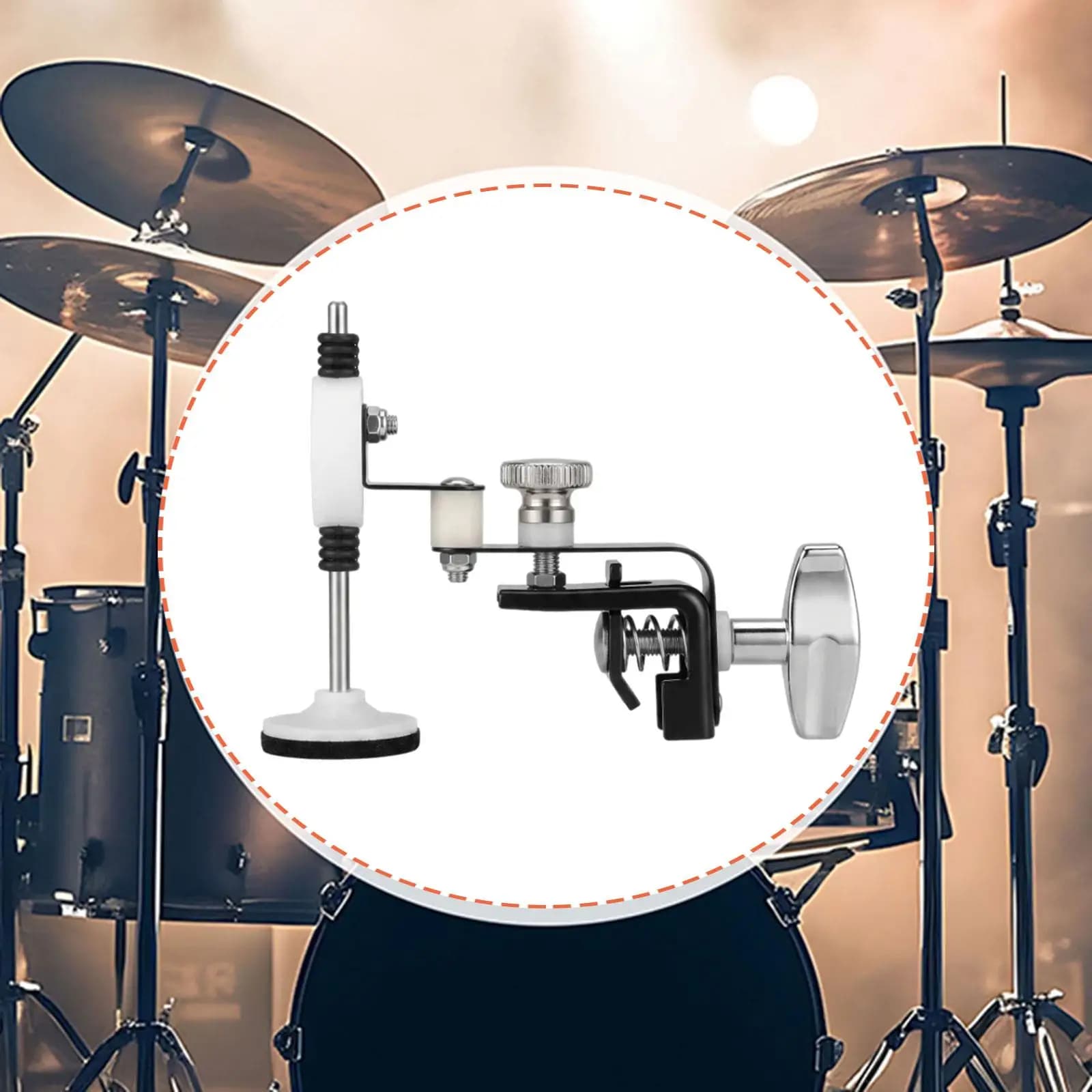 Clamp on Drum Dampener Noise Reduction Muffler Silent Drum Practice Pad for Music Studio or Apartment