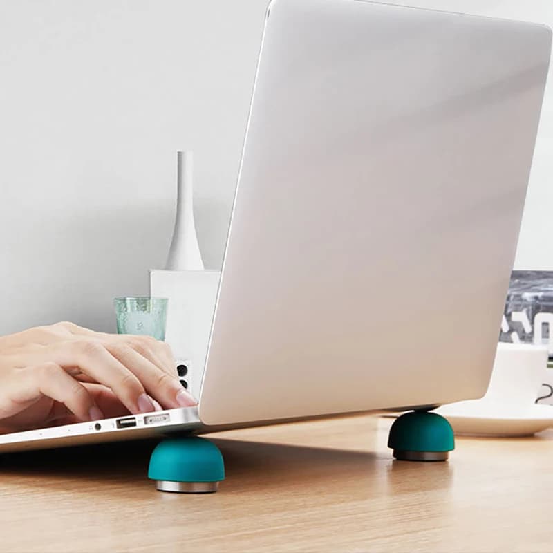 Supporto per Laptop da 2 pezzi supporto per Laptop a forma di fungo supporto per Riser per Notebook regolabile Mini supporto di raffreddamento magnetico per tablet portatili