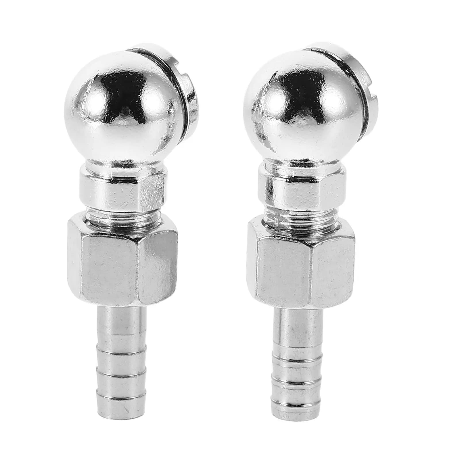 2Pcs Car Tire Inflator Nozzle Zinc Alloy Ball Foot Air Chuck Quick Connect Tire Valve Adapter for Auto Truck Efficient Inflation